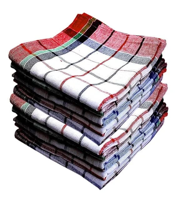 Multipurpose Cotton Kitchen Cloth Duster Napkin Set Pack of 4 for Chapati Roti Cooking Cleaning Dusting Wiping Kitchen Towel Reusable Soft Absorbent Household Cleaning Cloth image 3