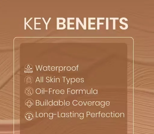 Flawless Matte Finish Liquid Foundation | Oil-Free Full Coverage Makeup 40ml image 4