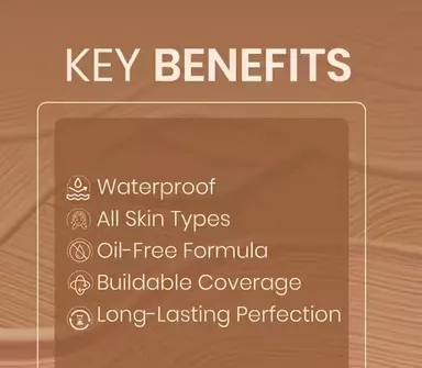Flawless Matte Finish Liquid Foundation | Oil-Free Full Coverage Makeup 40ml thumbnail 3