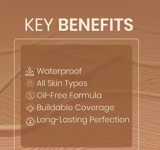 Best Waterproof Foundation for Indian Skin | Long Lasting Full Coverage Matte Finish Liquid Foundation | Lightweight Natural Glow Makeup Base for Daily Use & Bridal Makeup – ONHP Herbal Cosmetics image 3