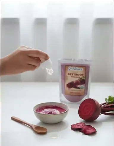 Beetroot Powder 50gm Pack of 2 for natural skin glow & wellness. 100% natural, suitable for all skin types. India origin. thumbnail 3