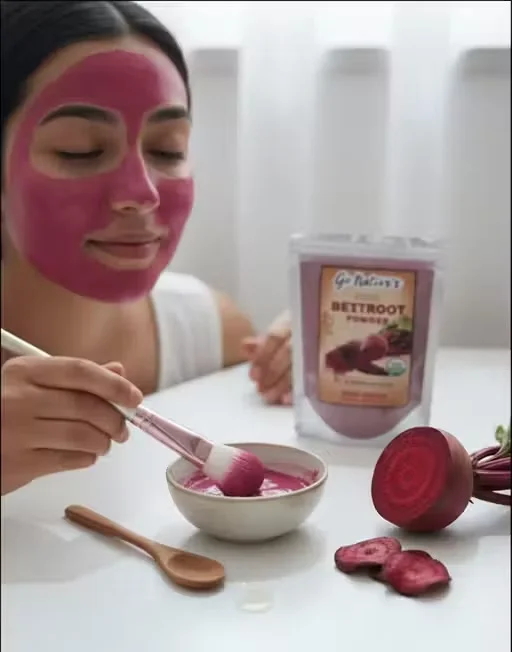 Beetroot Powder 50gm Pack of 2 for natural skin glow & wellness. 100% natural, suitable for all skin types. India origin. image 3