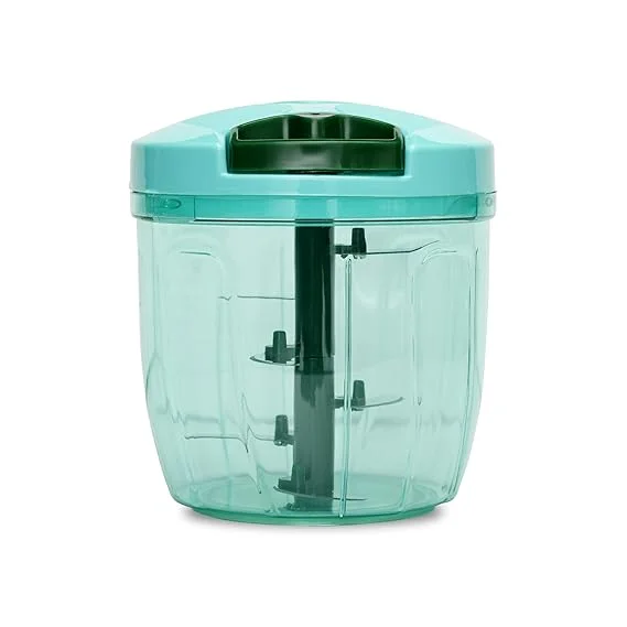 Plastic Manual Vegetable Chopper for Kitchen 900 ml Multi Colour Onion Cutter Onion Chopper Hand Pull String Food Cutter for Onion Tomato Garlic Salad Veggies Quick Easy Chopping Tool image 2