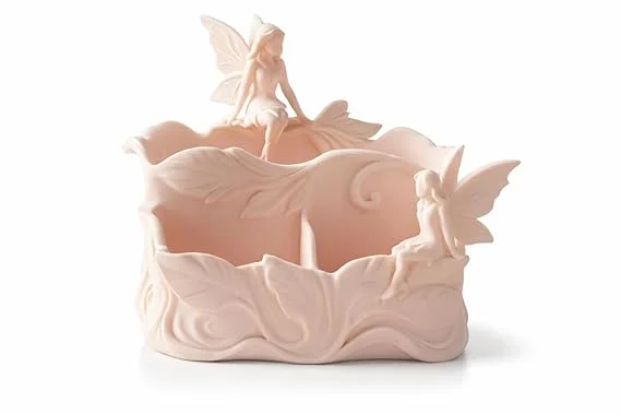 Whimsical Fairy Desk Organiser 3D Printed Multi-Compartment Storage Caddy Fantasy Theme Desktop Organizer Pen Holder Makeup Brush Stand Stationery Storage Container Home Office Desk Decor image 1