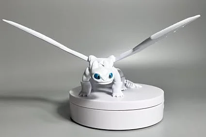 Light Fury Dragon Figurine Fully Articulated Poseable White Dragon Toy 3D Printed PLA Dragon Collectible Flexible Action Figure Fantasy Dragon Decor Desktop Display Model Gift for Kids Collectors Dragon Lovers image 3