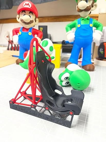 Racing Seat Phone Holder Recaro Style Mobile Stand Adjustable Angle Smartphone Desk Stand with Charging Slot for iPhone Android Phones Gaming Setup Car Enthusiasts Racing Fans Desk Accessories image 1