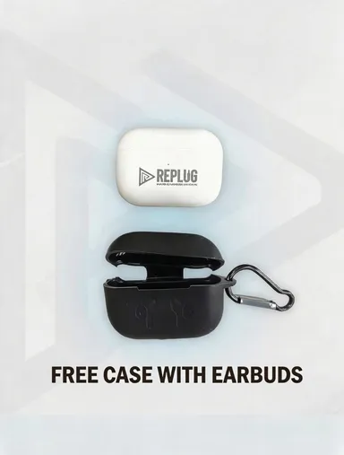 Replug Wireless Bluetooth TWS Earbuds with ENC Noise Reduction, HD Stereo Bass Sound, Touch Controls, Long Battery Backup, Fast Charging, Gaming Mode, Sweat Resistant In-Ear Earphones for Android & iPhone thumbnail 1