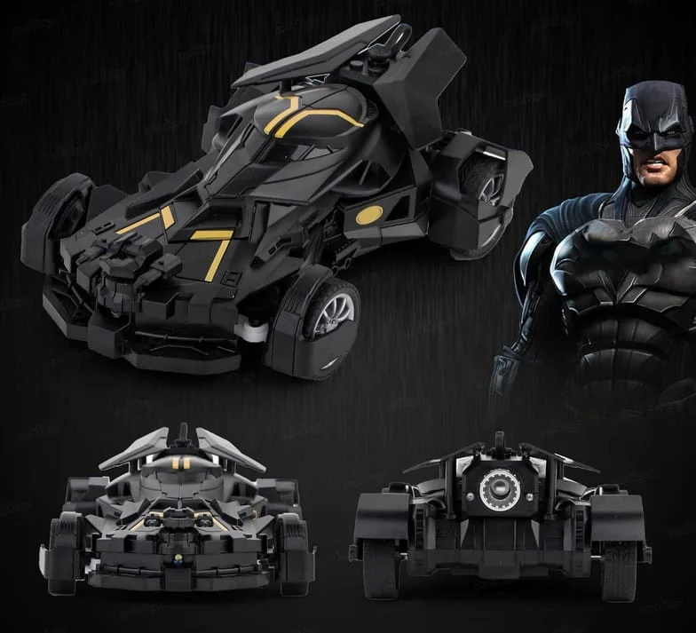 Batman Supercar RC Car with Smoke Effects, LED Lights & USB Rechargeable Battery | Remote Control Batmobile Racing Toy for Kids image 2