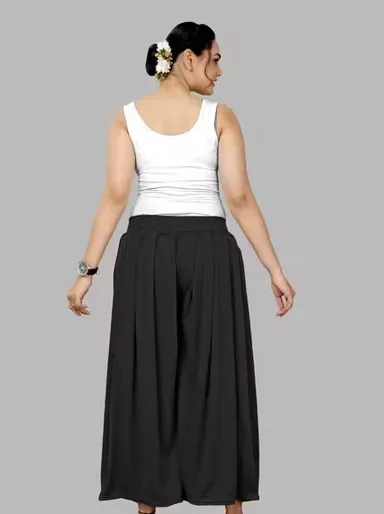 Women's Solid Regular Polyester Palazzo Pants Palazzo Pants S thumbnail 1