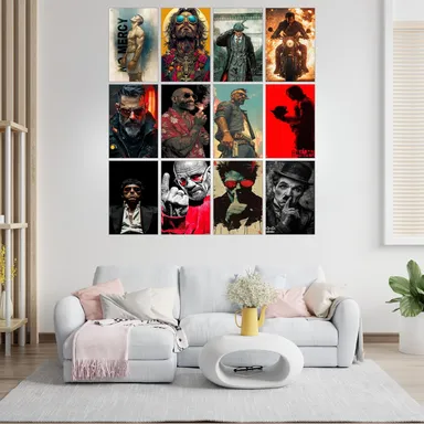 BLUEWALL DECOR Pop Culture Wall Art Posters A4 Size | 350 GSM Premium Thick Paper Prints | Double-Sided Tape Included | Boxing, Gangster & Mafia Inspired Decor | John Wick, Batman, Breaking Bad, Scarface Pop Culture Posters thumbnail 1