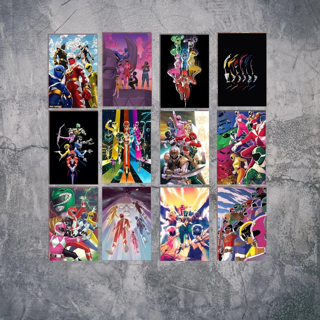 Power Rangers Poster Set of 12 | Mighty Morphin Superhero Wall Art Prints | Kids Room, Game Room & Studio Decor | 350 GSM Glossy Premium Paper High Quality Print image 4