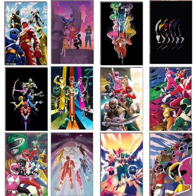 Power Rangers Poster Set of 12 | Mighty Morphin Superhero Wall Art Prints | Kids Room, Game Room & Studio Decor | 350 GSM Glossy Premium Paper High Quality Print thumbnail 4