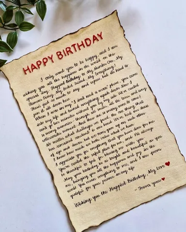 Handmade Customisable Vintage Love Letter |Personalized Romantic Gift for Birthday, Anniversary, Valentine’s Day, Wedding & Special Occasions thumbnail 2