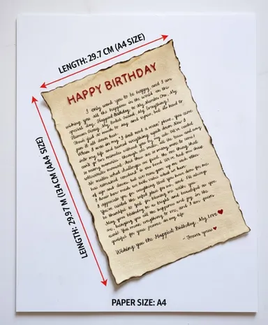 Handmade Customisable Vintage Love Letter |Personalized Romantic Gift for Birthday, Anniversary, Valentine’s Day, Wedding & Special Occasions thumbnail 1