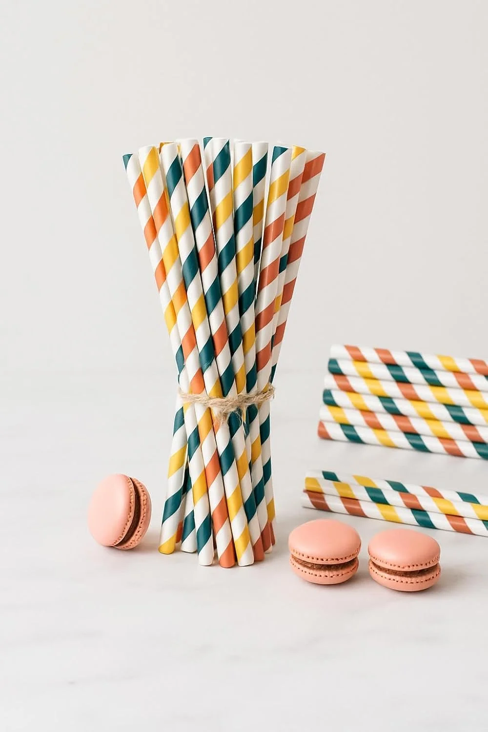 Multicolour Paper Straws Pack of 100 | Eco-Friendly Drinking Straws image 5