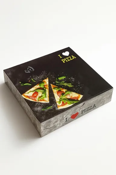 Multicolor Pizza Box with Pizza Theme Print | Corrugated Food Packaging Box for Pizza Delivery & Takeaway | Pack of 50 thumbnail 1