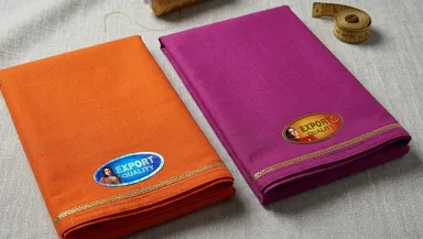  Cotton Blend Saree Shapewear Petticoat in Teal Blue | Comfortable Slim-Fit Silhouette for Ethnic Sarees Orange & Purple Combo L thumbnail 0