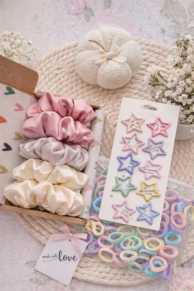 Hair Accessories Combo Set | Satin Scrunchies, Hair Bands & Hair Clips for Girls & Women Hair Accessories Combo Set 22 thumbnail 0