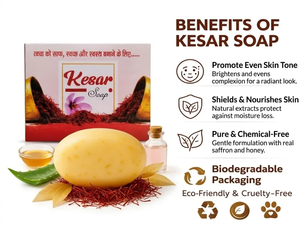 Royal Saffron Soap Pack of 5 |100 Gram Each from Gautmi Soap image 3
