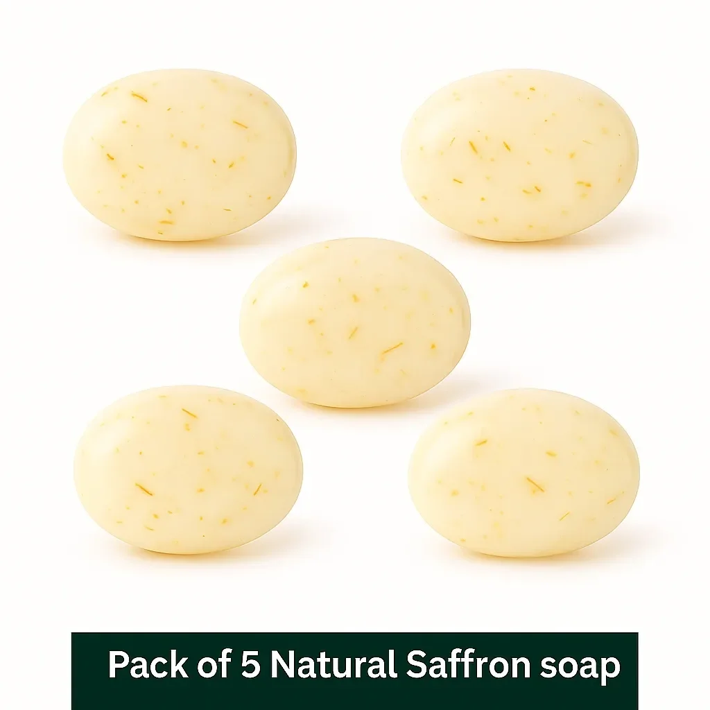 Royal Saffron Soap Pack of 5 |100 Gram Each from Gautmi Soap image 2