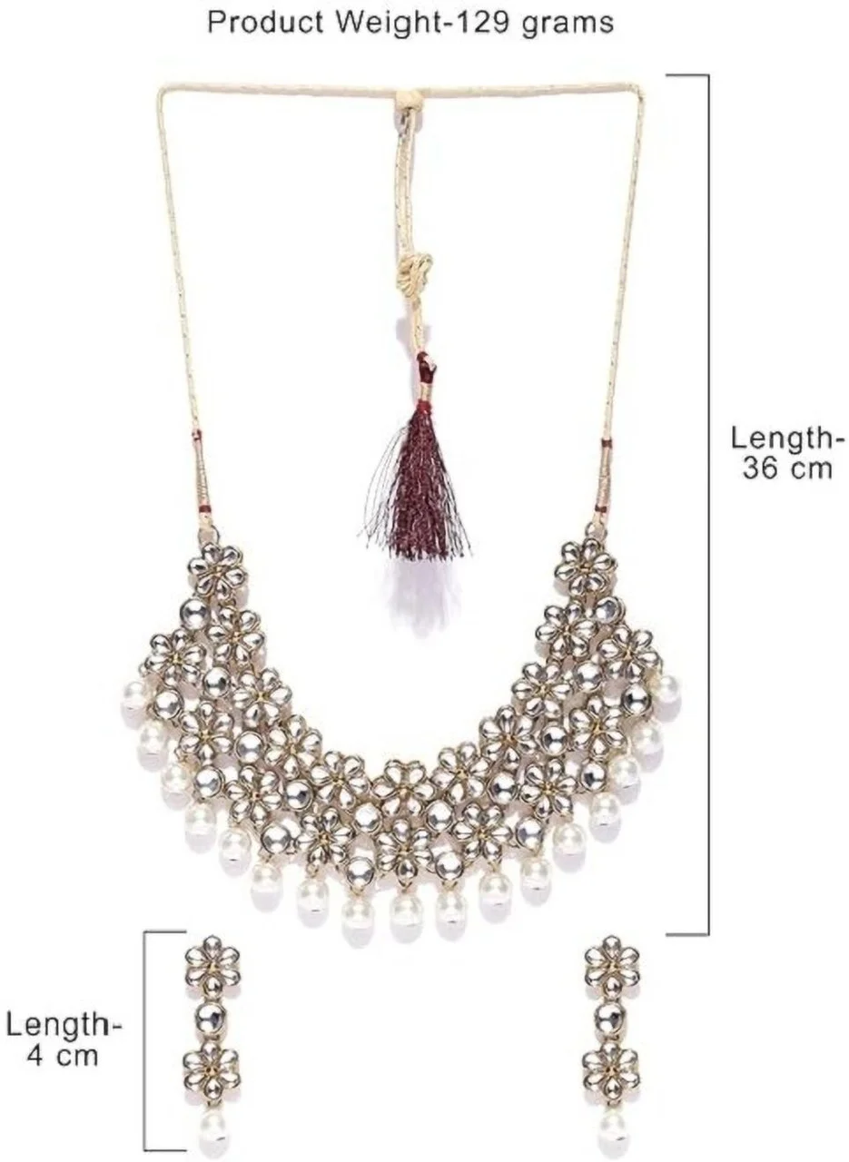 Gold-Plated White Jewellery Set image 2