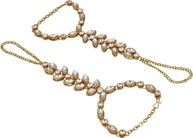 crystal Gold-plated Elegant Fashion Bracelet for Women & Girls | Stylish Party Wear & Daily Use Designer Jewelry thumbnail 1