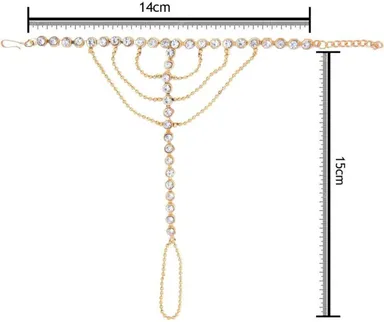 Gold-Plated Alloy Crystal Designer Bracelet for Women & Girls Stylish Fashion thumbnail 2