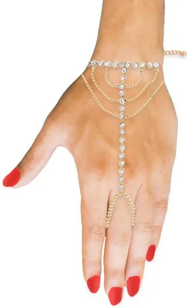 Gold-Plated Alloy Crystal Designer Bracelet for Women & Girls Stylish Fashion thumbnail 1