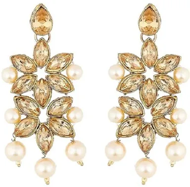 Gold Plated Jewellery Set for Women | Elegant Lightweight Necklace and Earring Set thumbnail 3