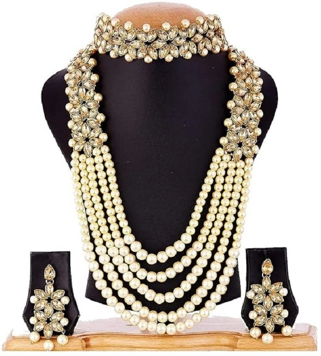 Gold Plated Jewellery Set for Women | Elegant Lightweight Necklace and Earring Set image 3