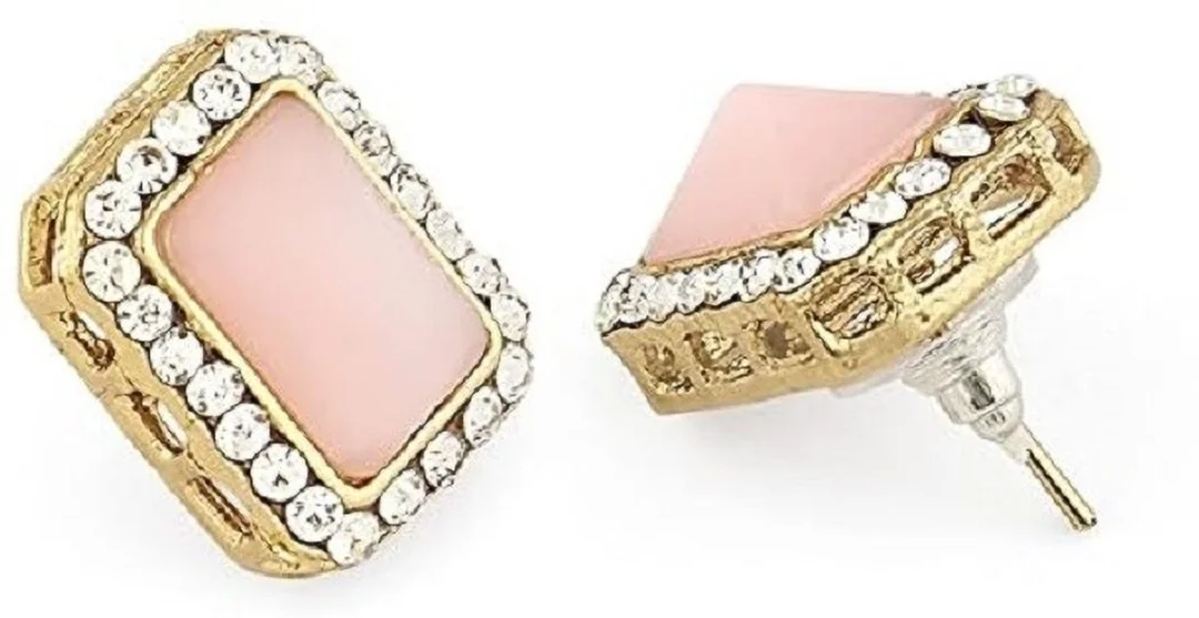 Pink & White Jewellery Set | Elegant Party Wear Jewellery Set for Women image 3
