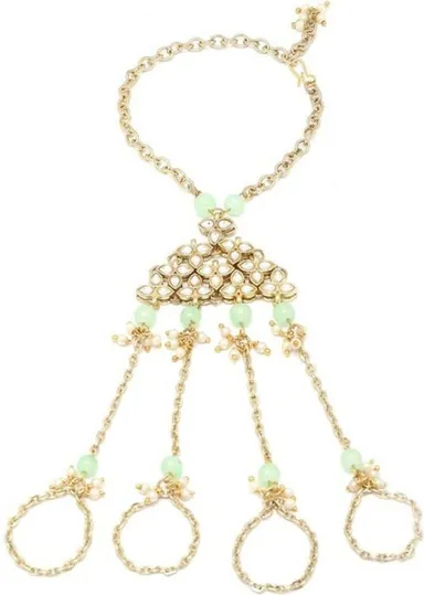 Elegant Gold Plated Alloy Crystal Studded Designer Bracelet Set for Women and Girls | Fashion Jewellery for Party Wear, Wedding Wear and Daily Use Stylish Accessories thumbnail 1
