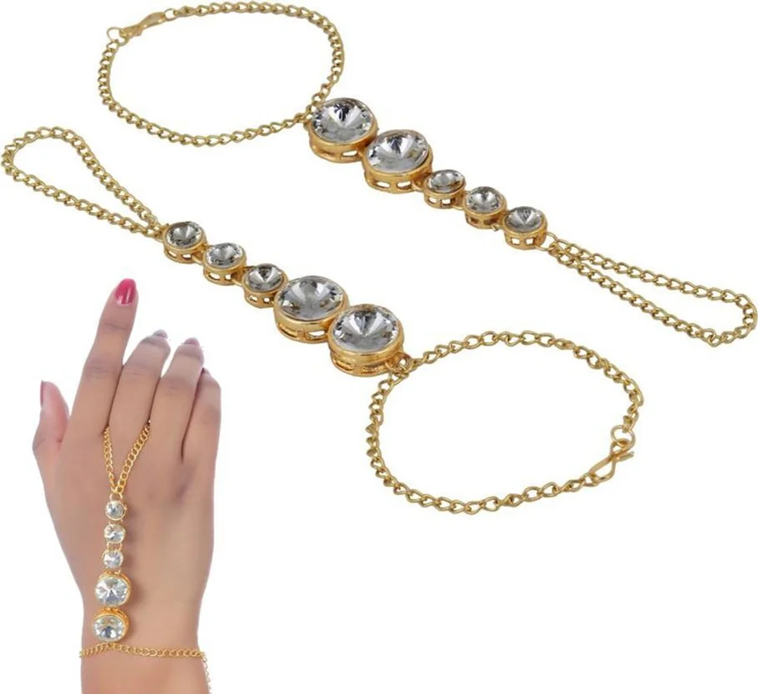 Crystal Gold-Plated Bracelet for Women | Stylish Crystal Bracelet image 3