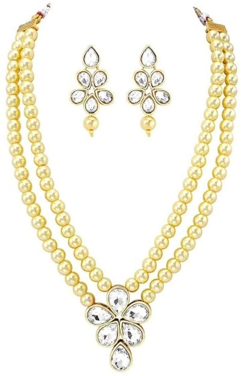Gold Plated Jewellery Set for Women | Designer Gold Look Jewellery image 3
