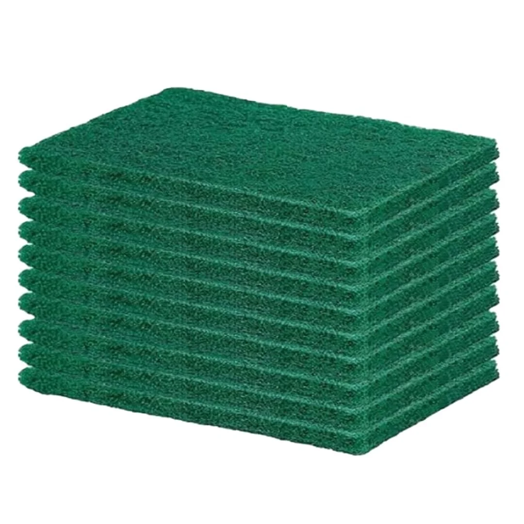  Heavy Duty Scouring Pads Pack of 10 Green Kitchen Scrubbers image 2