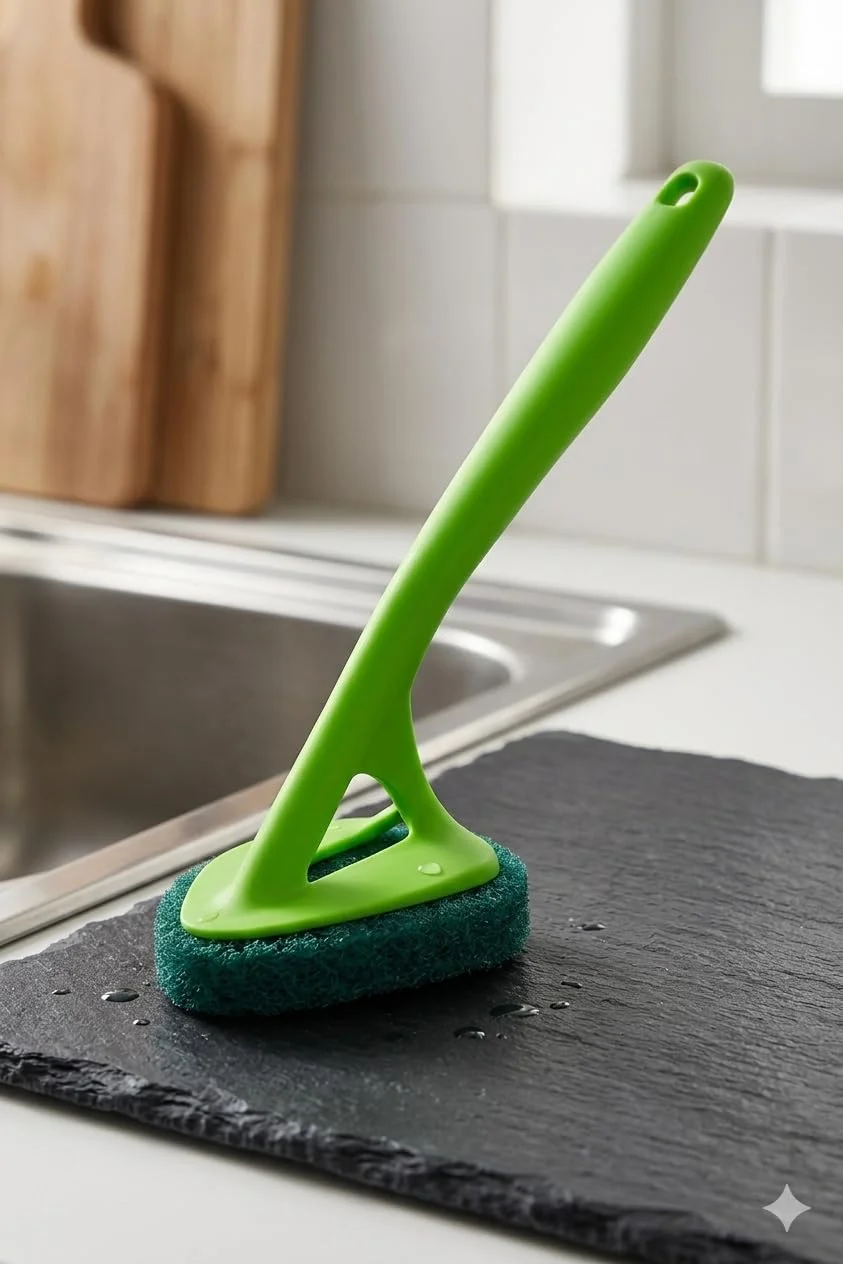 Clean bathroom walls, floors, tiles, and corners effortlessly with this long-handle tile scrubber brush. Durable bristles and ergonomic design for easy cleaning. image 4