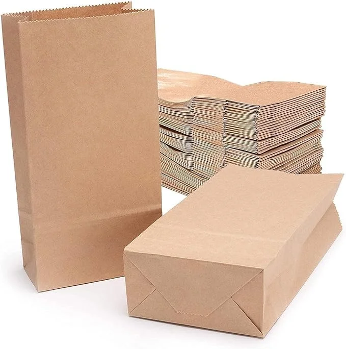 Brown Kraft Paper Bags 10x5x3 inch Pack of 100. Durable, eco-friendly shopping bags ideal for grocery stores, retail packaging, gifts and takeaway use. image 4