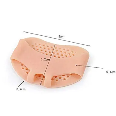 Silicone Metatarsal Pads for Women & Men, Forefoot Cushion with Honeycomb Design, Ball of Foot Support Pads, Beige (1 Pair) thumbnail 1