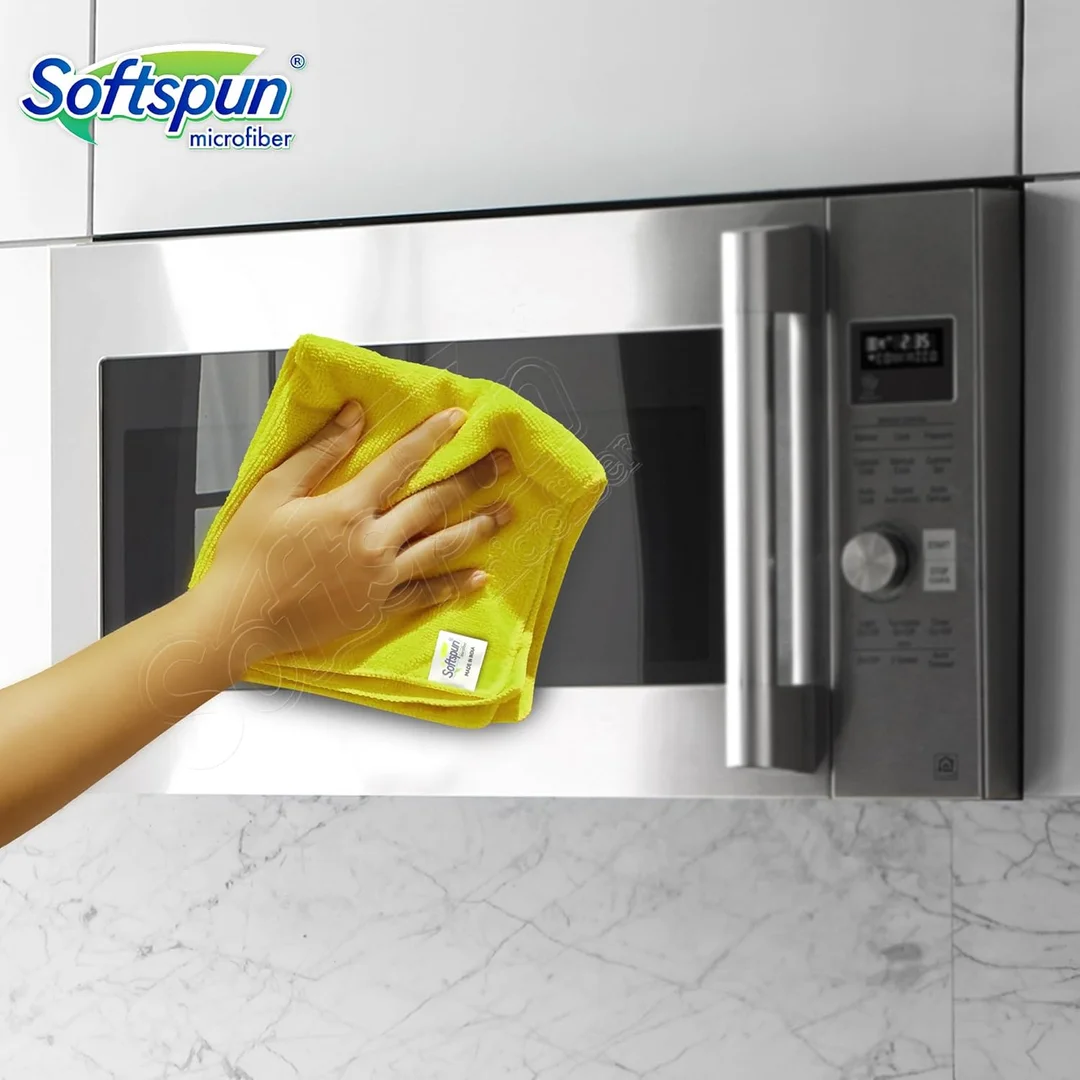 microfiber cleaning cloths, 12-pack 30x30 cm, highly absorbent, lint-free and streak-free. Ideal for kitchen, windows, steel and household cleaning. image 3