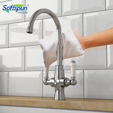 microfiber cleaning cloths, 12-pack 30x30 cm, highly absorbent, lint-free and streak-free. Ideal for kitchen, windows, steel and household cleaning. thumbnail 3
