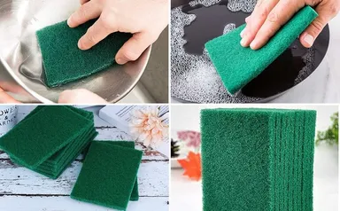 Scrub Pad Pack of 3 | Heavy Duty Kitchen Cleaning Pad | Stain Cutter Scrubber for Utensils, Sink & Cookware thumbnail 1