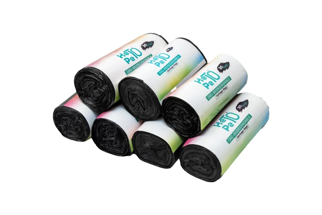Garbage Bags Medium Size 17x19 Inches, Wet & Dry Waste Bags, 7 x 30 Roll Pack (210 Bags Total) for Home & Kitchen image 3