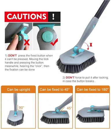 Cleaning Brush Combo (Microfiber + Scrubbing Pads) | Bathroom Tile Cleaner, Glass Window & Wall Mop, Floor & Corners Scrubber, Multi-Surface Home Cleaning Tool, Multicolor thumbnail 1