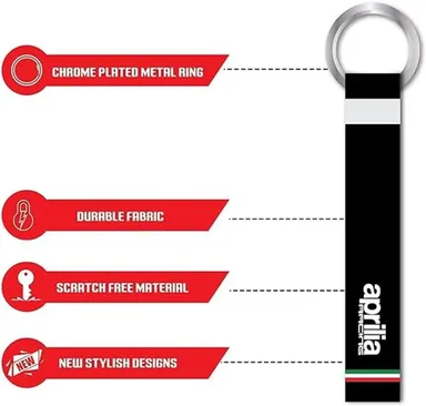 New LaserTech Aprilia Racing Lanyard Keychain CN-E8RX-6Q0X Bike Key Holder Strap for Motorcycle Scooter Car Keys Polyester Wrist Lanyard Key Chain thumbnail 1