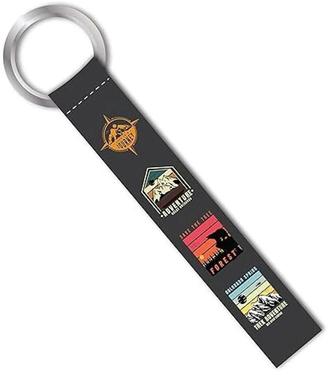 New LaserTech Adventure Logo Key Chain Stainless Steel Bike Rider Keyring Adventure Motorcycle Logo Pendant Keychain Gift for Bikers Travellers Men Women India image 1