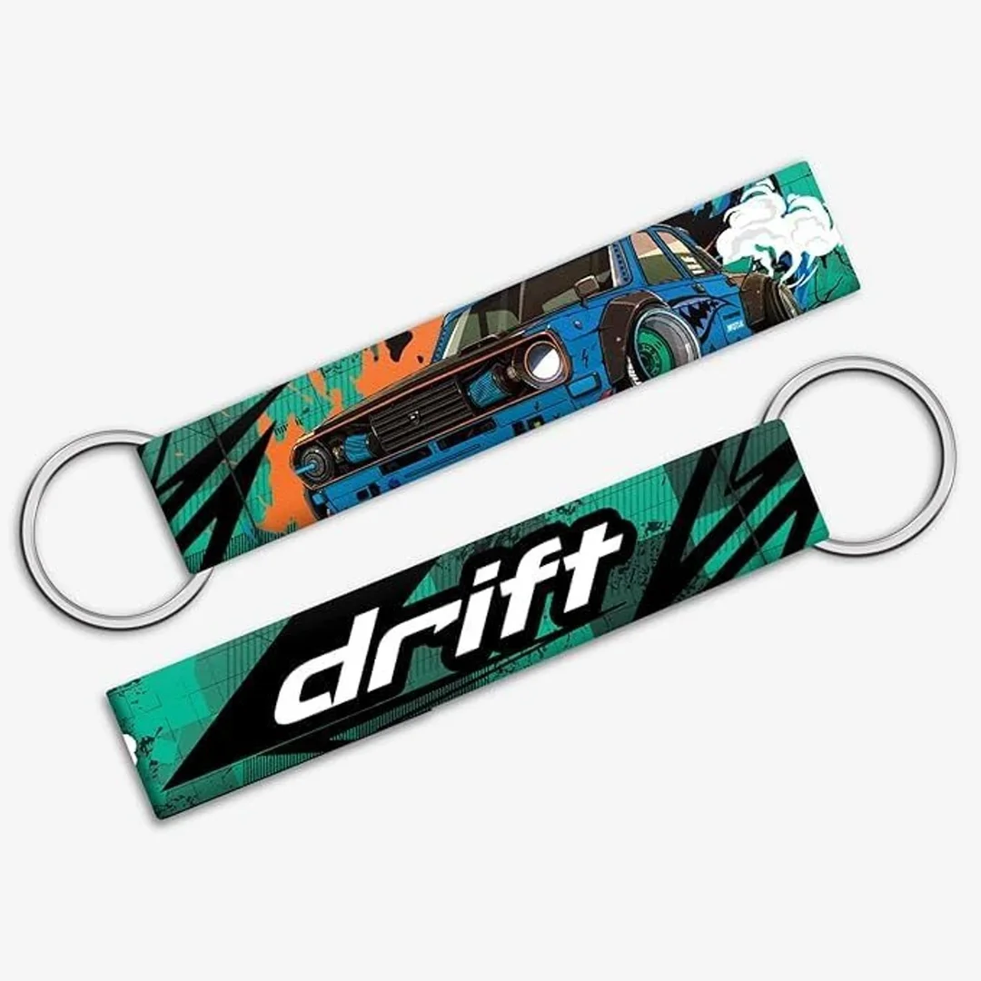 LaserTech Turn To Ride Drift Metal Key Chain for Bike Riders Car Enthusiasts Premium Engraved Keyring Motorcycle Rider Gift Keychain Black Metal Pendant image 1
