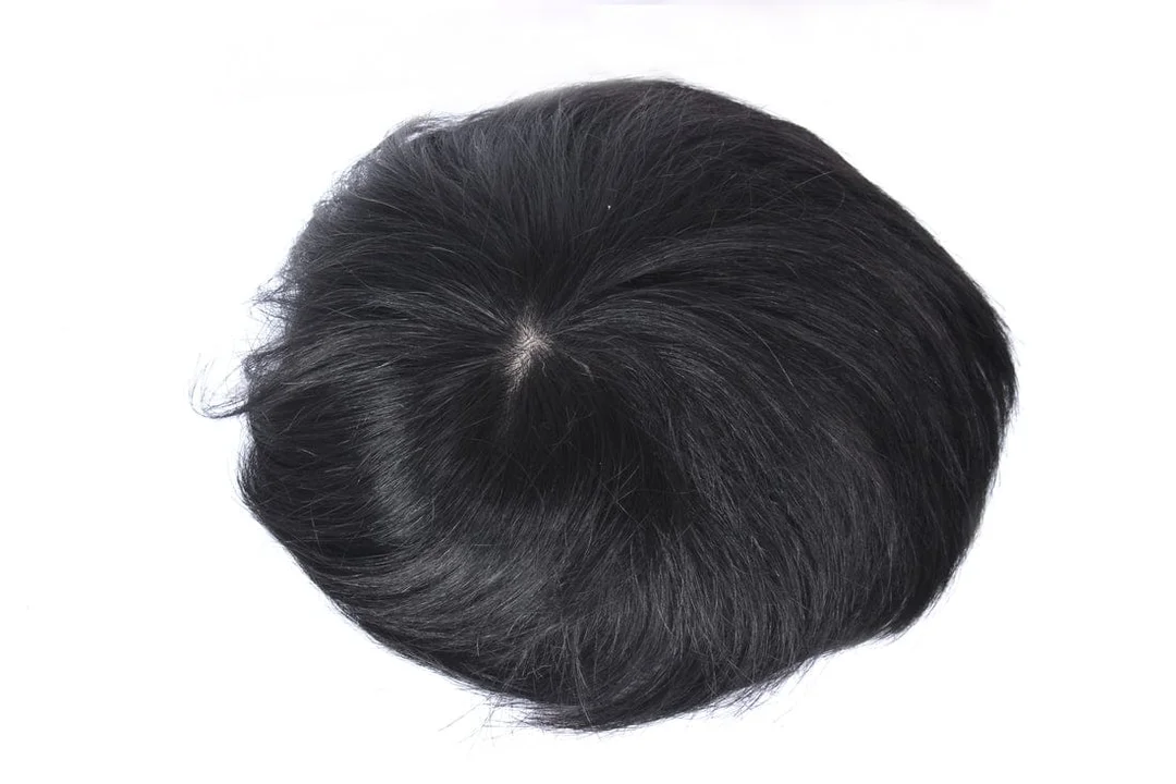 Ritzkart Men's Black Short Straight Hair Wig with Side Fringe Premium Natural Look Hair Patch for Daily Wear Fashion Styling and Parties image 2