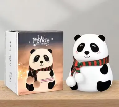Cute Panda LED Night Light Lamp for Home Decoration | Soft Glow Table Lamp for Kids Room & Bedroom Decor thumbnail 1