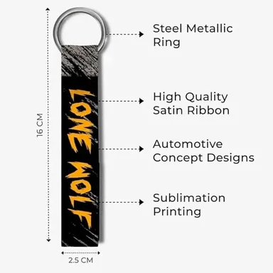 LaserTech Lone Wolf Metal Keychain for Men and Women Premium Wolf Design Key Chain Pendant for Bike Car House Keys Backpack Bag Charm Gift Accessory thumbnail 1