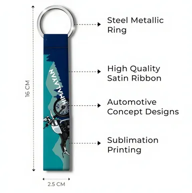 Signoogle Himalayan Mountain Printed Keychain Metal Key Chain for Bike Car House Office Keys Adventure Travel Souvenir Gift Keyring for Men Women thumbnail 1